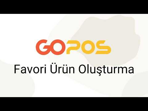 Hızlı Satış İçin Favori Ürün Ekleme