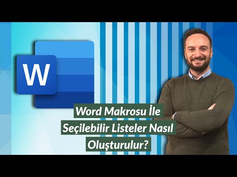 Video: Word'de seçilebilir seçenekleri nasıl yapabilirim?