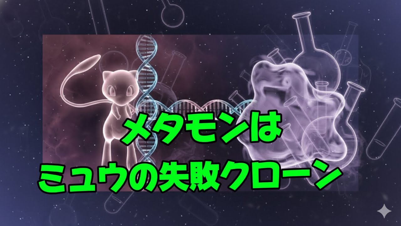 メタモンの正体はミュウのクローン生成の失敗作だった？！