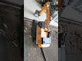 RC SANY Excavator tries to climb the stairs #rcexcavator #rcconstruction #automobile #shorts