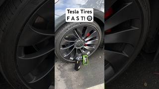 Fill Your Tesla Tires In Record Time! Super EASY! 🛞🔥#shorts