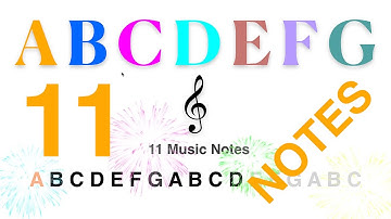 11 Notes, New Color Note: A - Read Music Notes in Treble Clef (A B C D E F G)