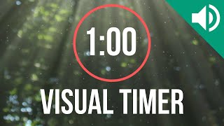 1 minute Classroom Timer With Nature Sounds | Relaxing Visual Countdown for Children