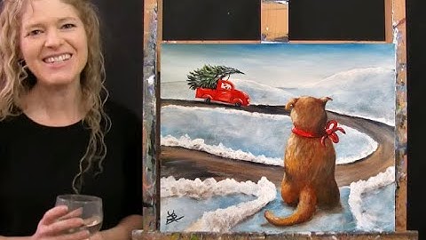Learn How to Paint Your Own FESTIVE FURRY FRIEND with Acrylic - Paint and Sip at Home - Step by Step