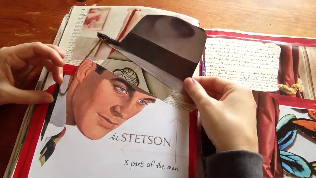 Flip through my collage junk journal mixed media journal #1 - YouTube