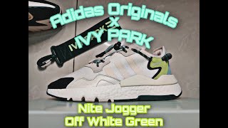 Unboxing Adidas Originals x Ivy Park Nite Jogger Off White Green (Full Details)