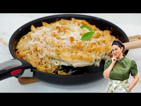 😋 Pasta cremosa con bechamel, pollo y almendras – ¡La cena perfecta!🍝🔥