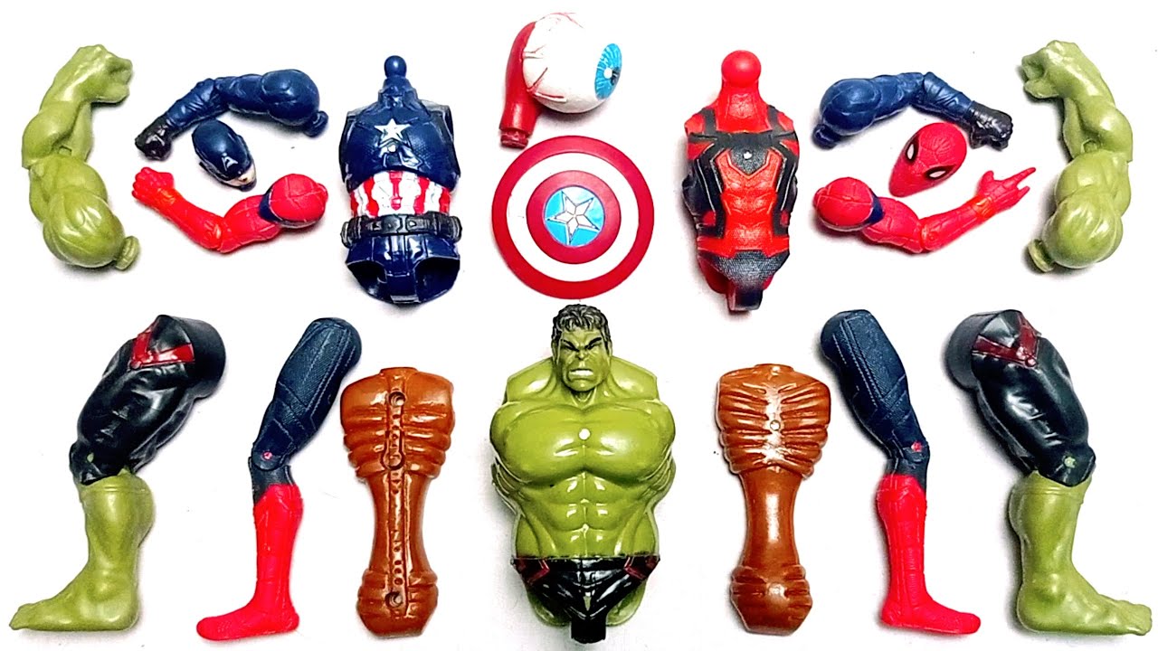 AVENGERS TOYS MARVEL'S HULK  SMASH SPIDER-MAN CAPTAIN AMERICA SIREN HEAD SUPERHERO TOYS VIDEO