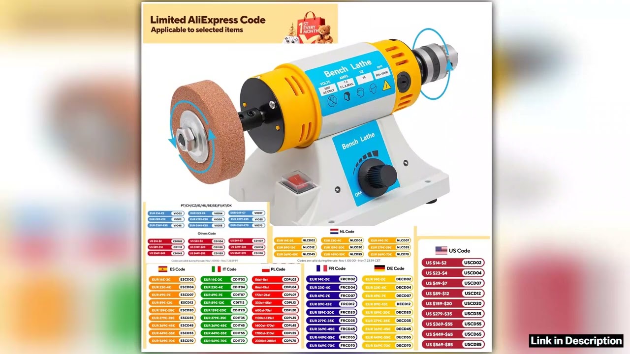 Bench Buffer Polishing Machine with Accessories MultiFunction Polisher Grinder 110V220V US