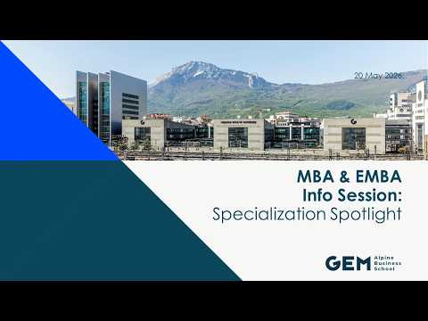 [REPLAY] GEM MBA Info Session | Specialization Spotlight
