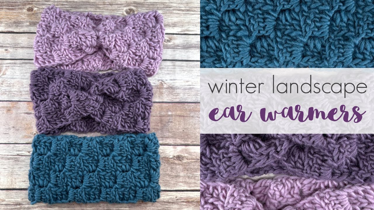 How To Crochet the Winter Landscape Ear Warmers 