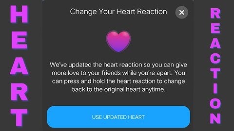 NEW HEART REACTION ON MESSENGER! EASIEST WAY!