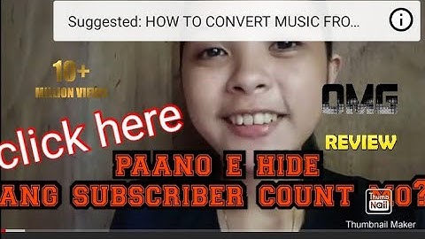 Paano e HIDE ang SUBSCRIBER COUNT MO?! || EASY STEP!👍