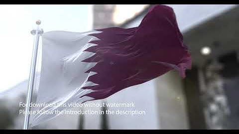 Qatar flag with 3d effect blowing in the wind 3D Flag V2 long