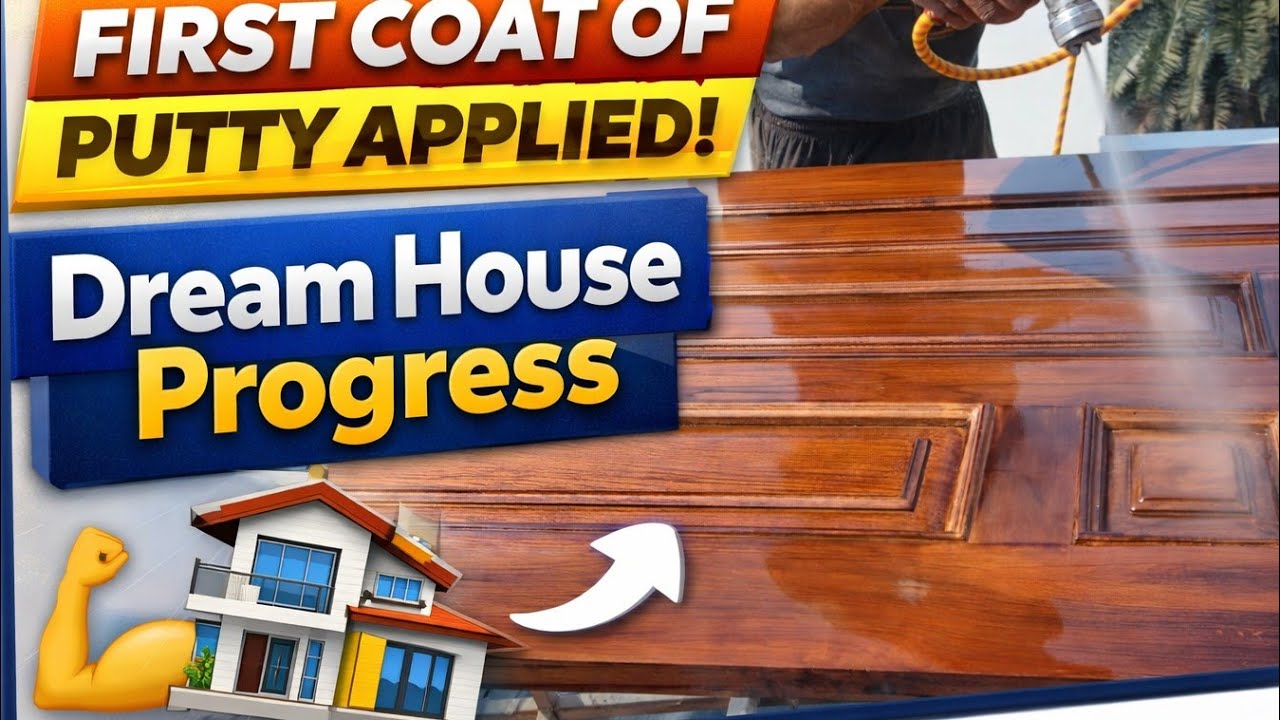First Coat of Putty Applied | Site Update | Dream House Progress 🏠✨