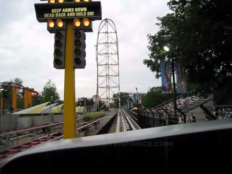 Top Thrill Dragster Front Seat on-ride POV Cedar Point