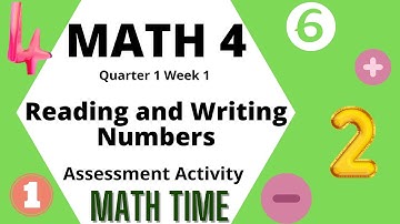 Math 4 Reading and Writing Numbers Assessment Activity Week 1 Quarter 1