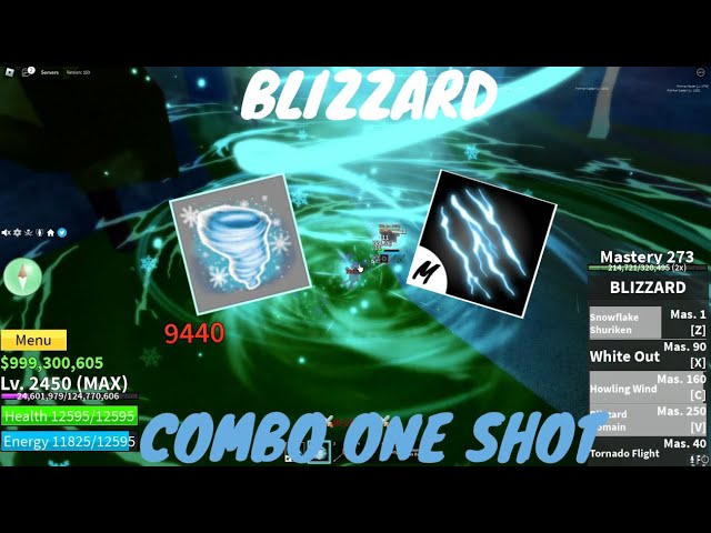 BLOX FRUIT] BLIZZARD FRUIT ONE SHOT COMBO 