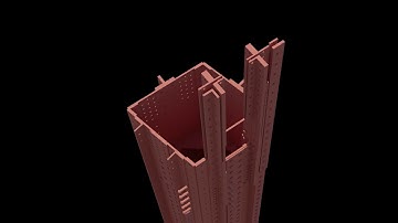 Eiffel Tower 3D model part 2 - Arbaletriers, joints and gusset plates