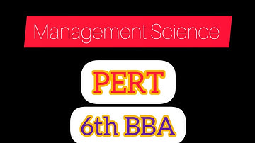 Network Analysis /Management Science /PERT