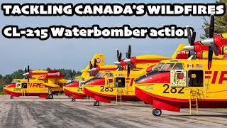 Fighting Quebec Wildfires! Bridger Aerospace CL215T action in Maniwaki (YMW / CYMW)