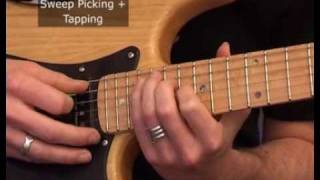 Sweep picking and tapping arpeggios lesson with Dave Brons