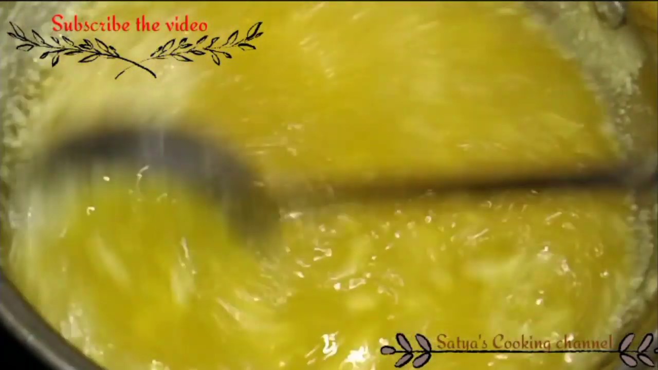 How to make a home made Ghee in Telugu /పూస పూస ల నెయ్యి by Satya's