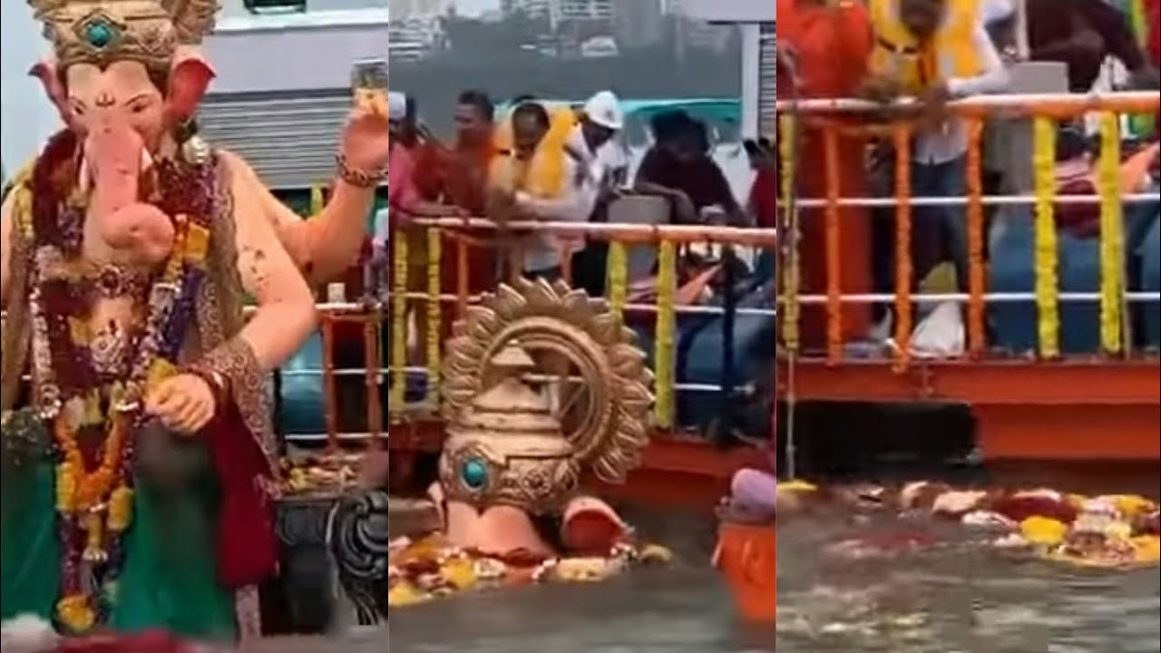 Ganpati Visarjan | Lal bagh ke raja visarjan | Mumbai Ganpati visarjan ...