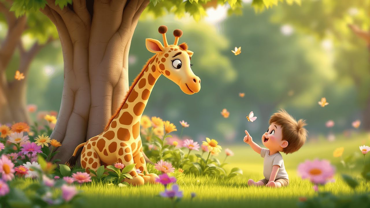 Jirafa Risueña en el Jardín | Meilleures Rimes et Chansons pour Enfants