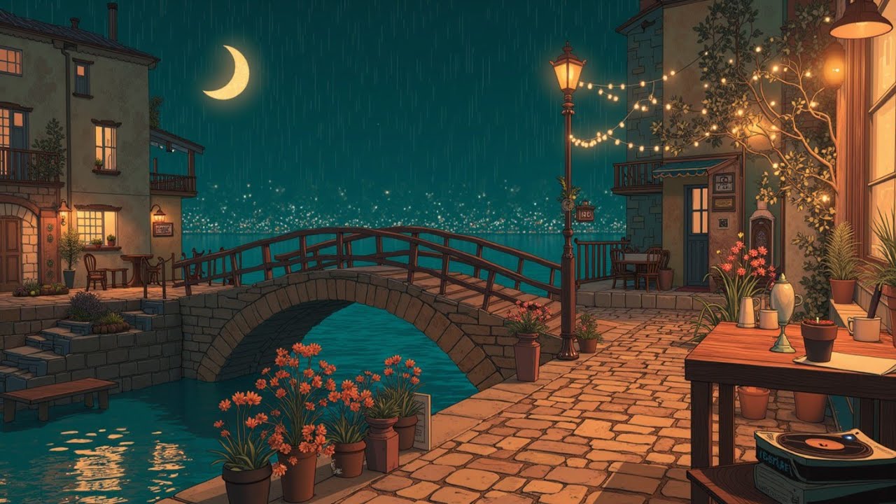 Chill Rainy Night ~ Ghibli Lofi Hip Hop for Deep Study and Relaxation and Focus