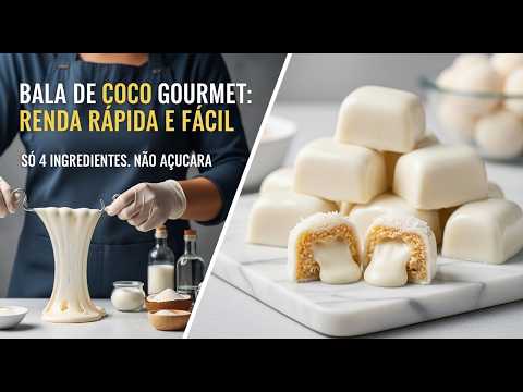 Como Fazer BALA DE COCO GOURMET para Vender e Ganhar Dinheiro