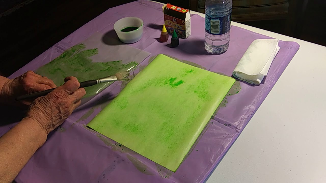 Dyeing paper with food coloring Junk Journals - YouTube