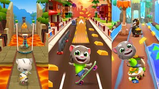 Best Funny😂 Talking Tom Gold Run Vs Talking Tom Hero Dash Gameplay Android & io Games screenshot 4