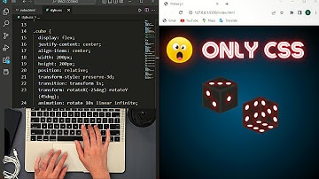 ASMR Programing - 🧐 Making Animated 3D Dice In Only HTML and CSS -No talking ( Space coding )