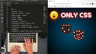 ASMR Programing - 🧐 Making Animated 3D Dice In Only HTML and CSS -No talking ( Space coding )