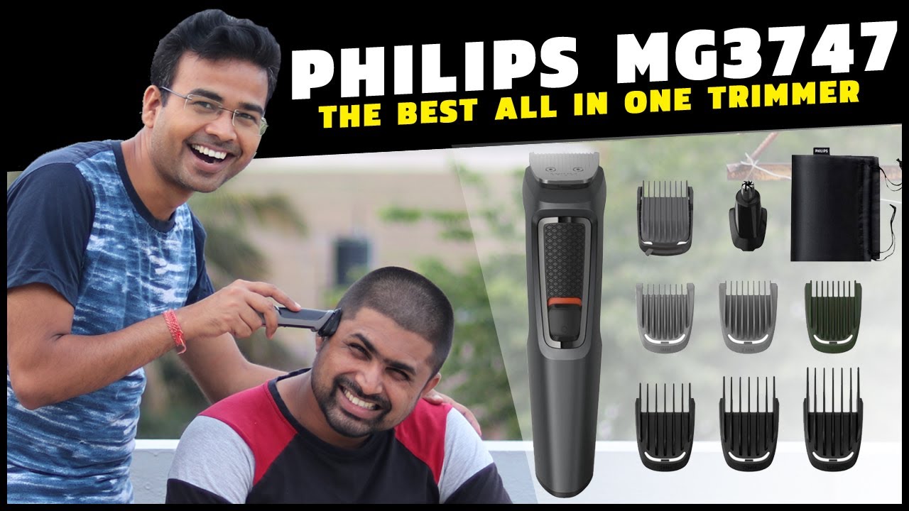 Philips MG3747/15 Haircut & Review | The Best All in One Trimmer for Men  under 2000 - YouTube