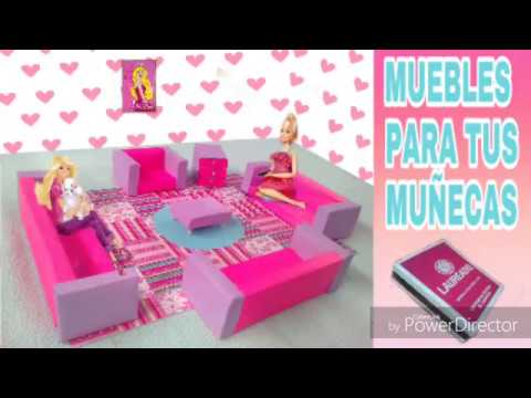 muebles para muñecas con material reciclado