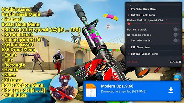 Modern Ops Gun Mod Apk 2025 V9.66 - Aim Bullet & No Recoil