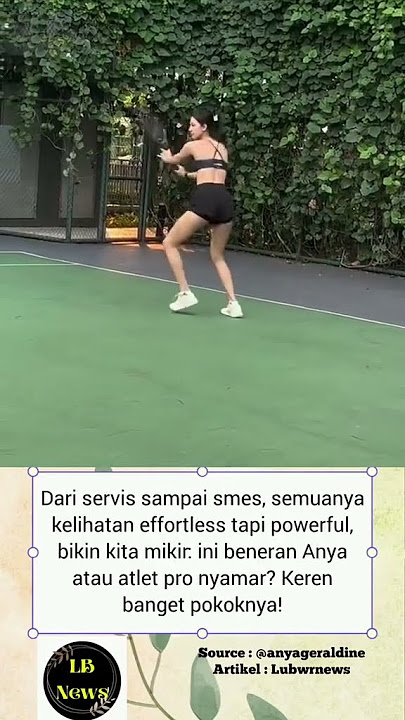 bukan kaleng kaleng pesona Anya Geraldine saat bermain tenis #shorts #hollywood #viralvideo #usa