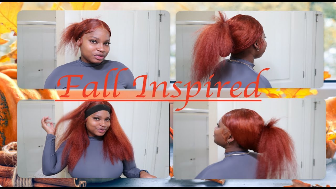 Fall Inspired Ginger Reddish Hair color Bleach Dye Install YouTube