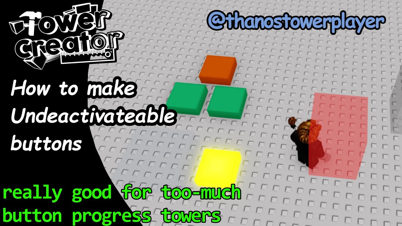 how to make undeactivateable buttons | Tower Creator - YouTube