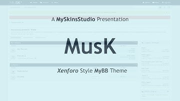 MusK   Xenforo Style MyBB Theme From MySkins Studio