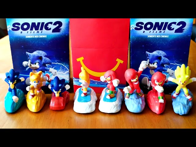 Sonic 2 o Filme, Mclanche Feliz abril de 2022 + Bonecos Sonic e Super Sonic  da Jakks Pacific 