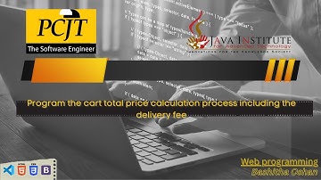 Program the cart total price calculation process including the delivery fee