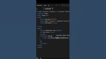How to generate OTP #html #javascript #shorts