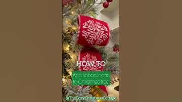🎄EASY way to add ribbon to your Christmas Tree #christmastree #thecozychristmascottage