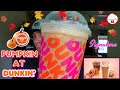 Dunkin'® PUMPKIN SPICE SIGNATURE LATTE Review! 🍩 🎃☕