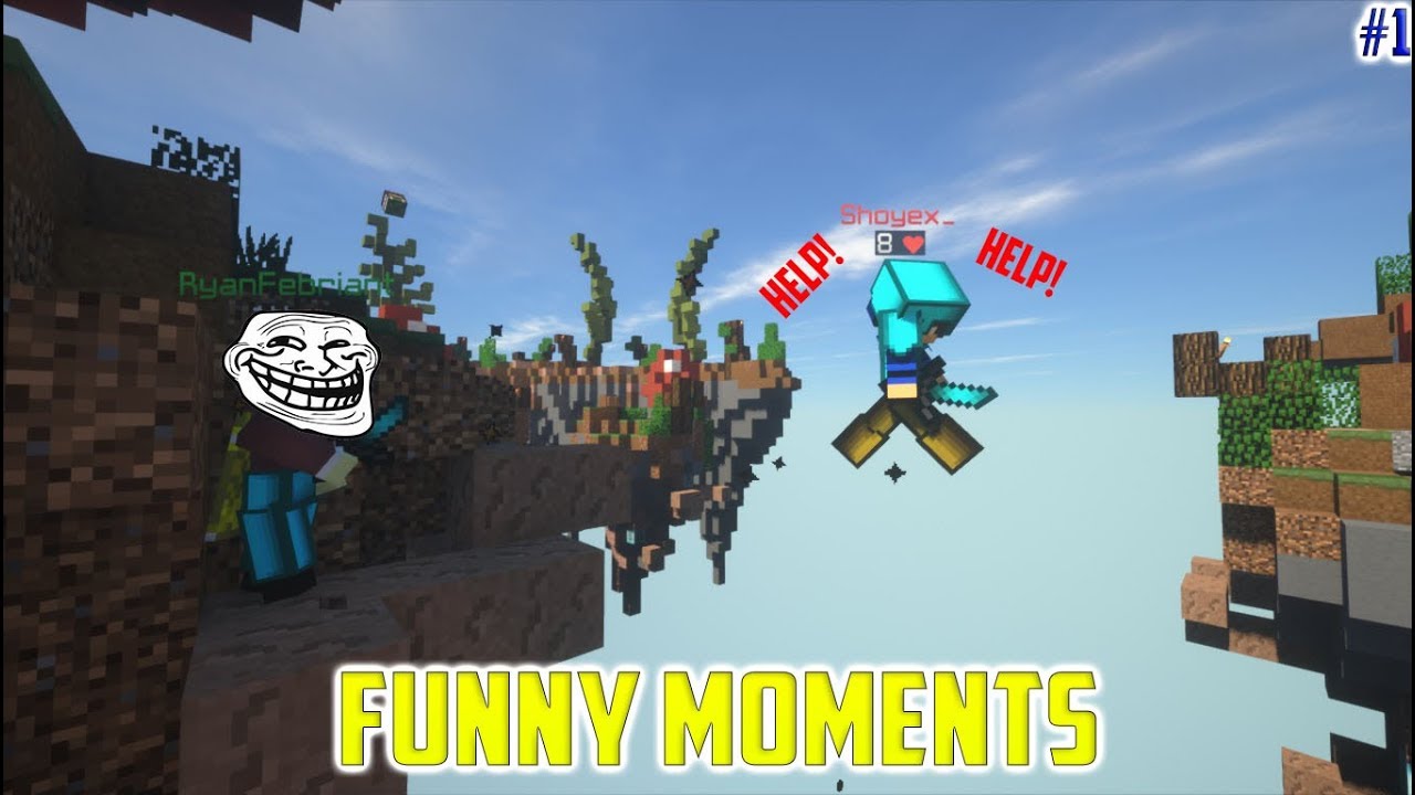 Funny Moments at Minecraft Skywars Server #1 - YouTube
