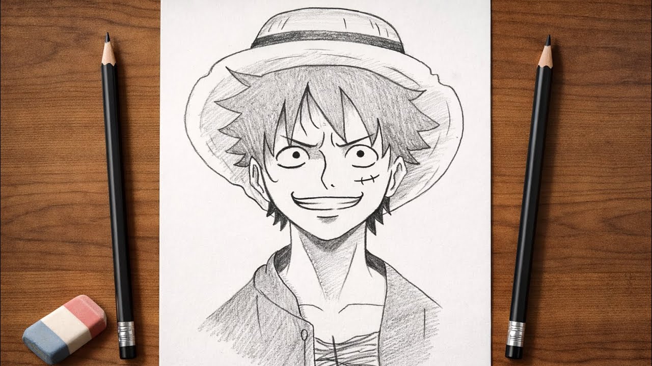 How to Draw Luffy from One Piece | Realistic Pencil Drawing Step by Step