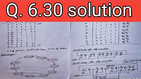 Q. 6.30: Show that a Johnson counter with n flip‐flops produces a sequence of 2n states. List the 10